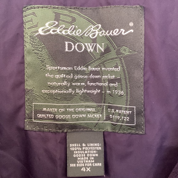 Eddie Bauer Down Puffer Like New - Picture 3 of 8